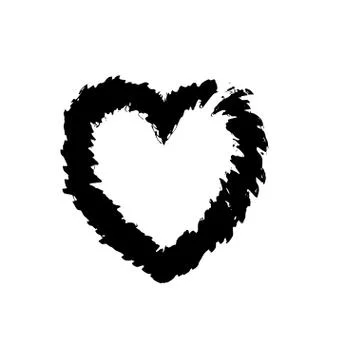 Heart shape symbol love vector black Ilustración de archivo