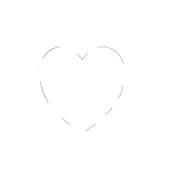 Heart shape symbol love vector black Stock Illustration
