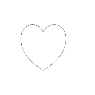 Heart shape symbol love vector black Stock Illustration