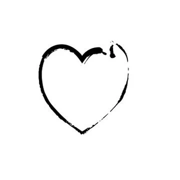 Heart shape symbol love vector black Stockillustratie