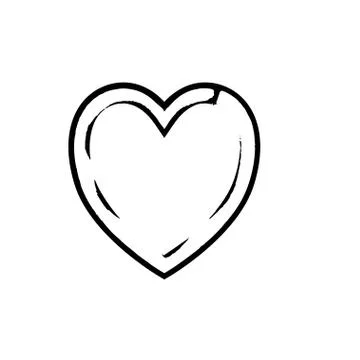Heart shape symbol love vector black Stock Illustration