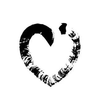 Heart shape symbol love vector black Stock Illustration