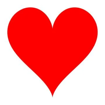 Heart shape template Stock Illustration