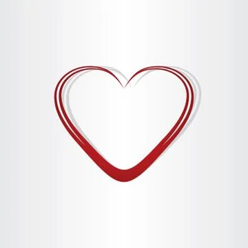 Heart shape text box frame Stock Illustration