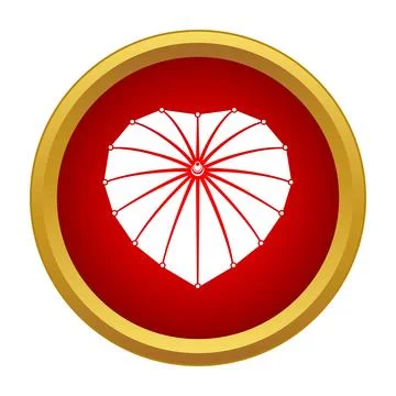 Heart shape umbrella concept protecting love icon 스톡 일러스트
