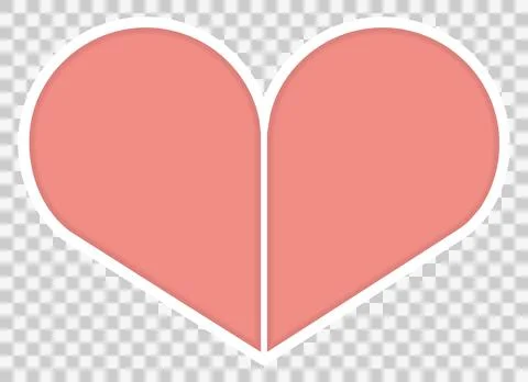 Heart shape Valentines Day frame. Collage blank. Stock Illustration