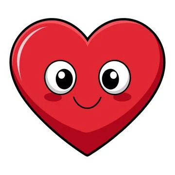 Heart Shape Vector Illustration Minimal Flat Desi (1) vector illustration d.. Stock Illustration