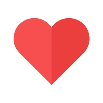 Heart Shape Vector Illustration Minimal Flat Desi vector illustration desig.. Stock Illustration