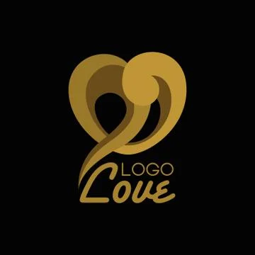 Heart shape vector logo design template Stock Illustration