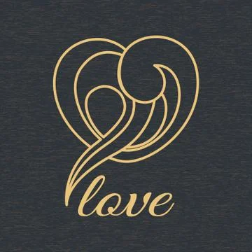 Heart shape vector logo design template Stock Illustration