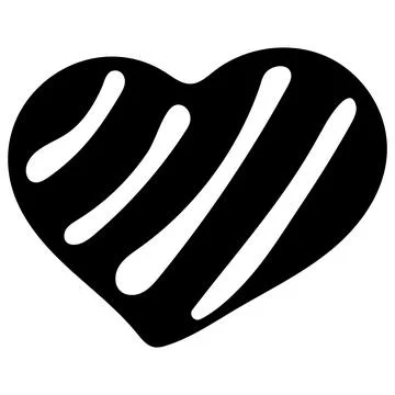 Heart Shape Vector. Love Illustration. Hand Drawn Design for Valentines day.. Stock Illustration