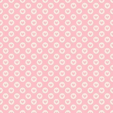 Heart shape vector seamless pattern (tiling) Illustrazione stock