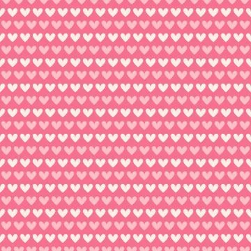 Heart shape vector seamless pattern (tiling) Stock Illustration