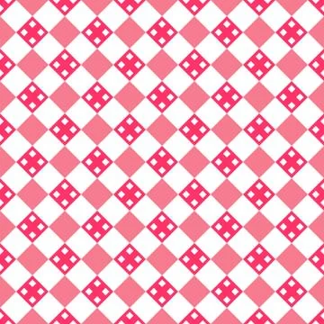Heart shape vector seamless pattern. Pink color Stock Illustration