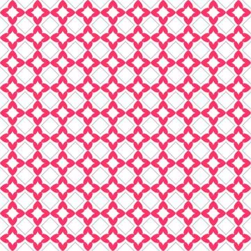 Heart shape vector seamless pattern. Pink color Stock Illustration