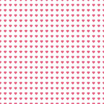 Heart shape vector seamless pattern doodle black and white abstract background Illustrazione stock
