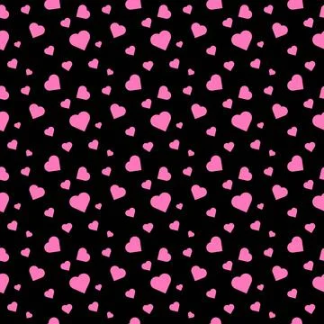 Heart shape vector seamless pattern doodle black and white abstract background イラスト素材