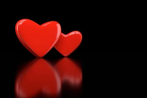 Heart shape wallpaper design. 3D rendering. Stock Illustration