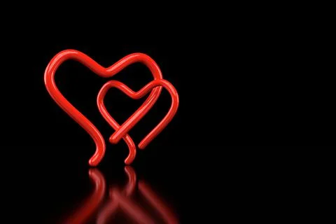Heart shape wallpaper design. 3D rendering. Stock Illustration