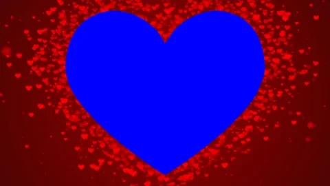 Heart shape wedding blue screen background Stock-Footage 193192166
