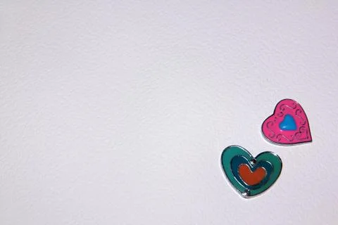 Heart shape on white paper Stock Photos