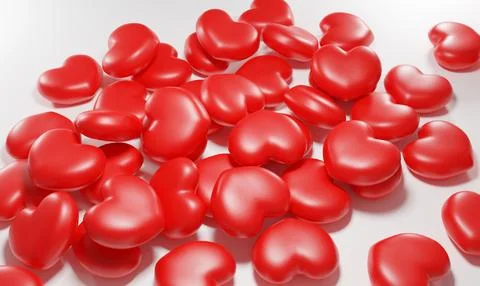 Heart shaped background image Valentine's Day. 3d render Stock Photos