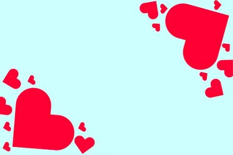 Heart shaped background on valentines day Stock Illustration