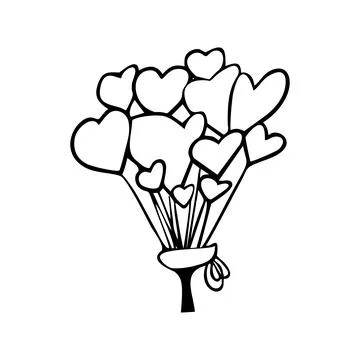 Heart shaped balloon Stock Illustration