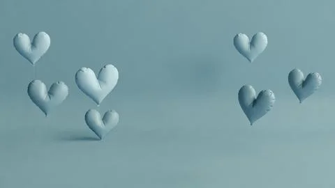 Heart shaped balloons Stock Illustration