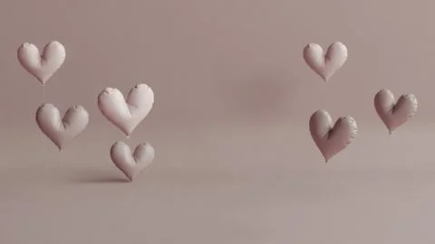 Heart shaped balloons Illustrazione stock