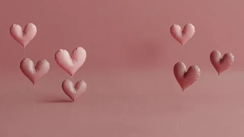 Heart shaped balloons Stock Illustration