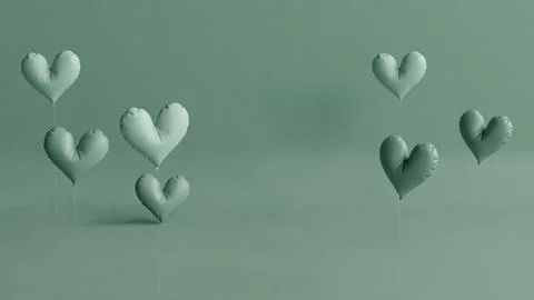 Heart shaped balloons Stock Illustration