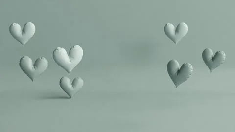 Heart shaped balloons Stock Illustration