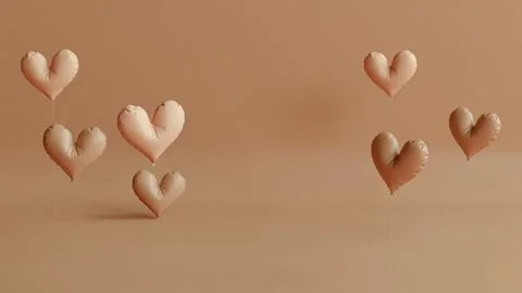 Heart shaped balloons Stock Illustration