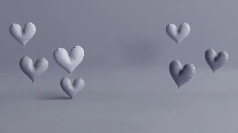 Heart shaped balloons Stock Illustration