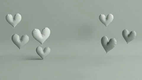 Heart shaped balloons Stock Illustration