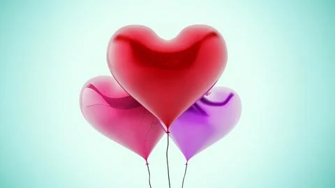Heart shaped balloons Ilustración de archivo