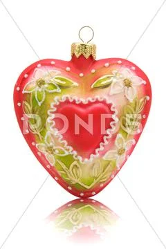 Heart shaped bauble Stock Photos