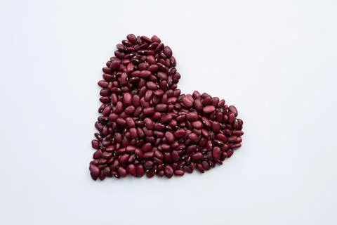 Heart shaped beans Stock Photos