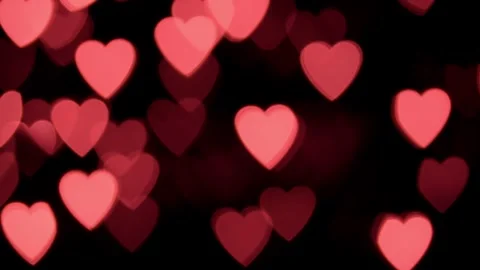 Heart-shaped bokeh. Stock Footage 302080392