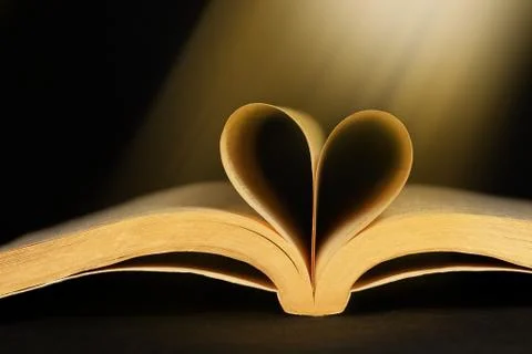 Heart shaped book Stock Photos