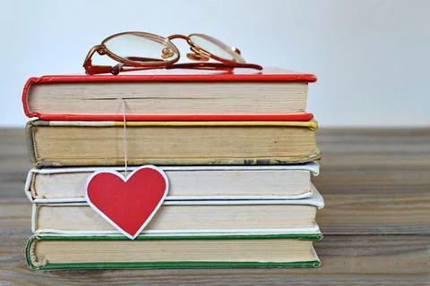 Heart shaped bookmark Stock Photos