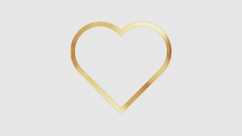 Heart-shaped border with circulating flowing golden light Stock Footage 330486305