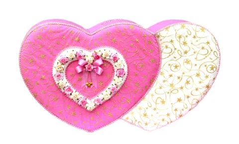 Heart shaped box Stock Photos