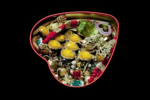 Heart shaped box Stock Photos