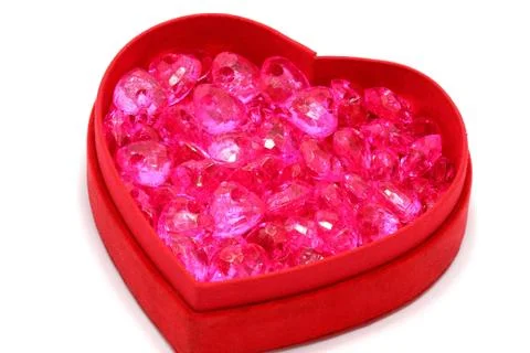 Heart shaped box Stock Photos