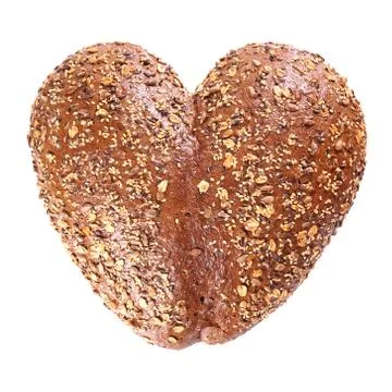 Heart shaped bread Stock Photos