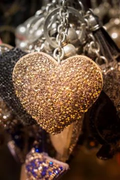 Heart shaped bright object in view Stock Photos