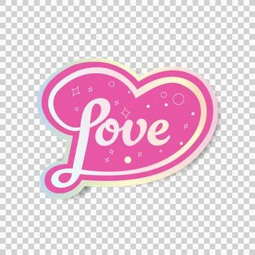 Heart-shaped bubble is floating in flat design on transparent background, Illustrazione stock