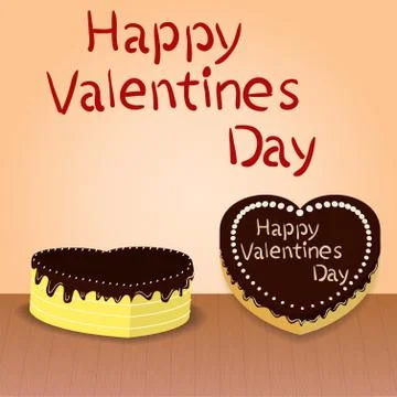 Heart-shaped cake Stock Illustration